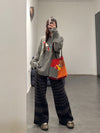 YANYAN KNITS Fall/Winter 2025 Pullover Sweater YYK-YYW25-1321-PINSE (Color Block Design) (YYW25-1321 YYW25-1322)